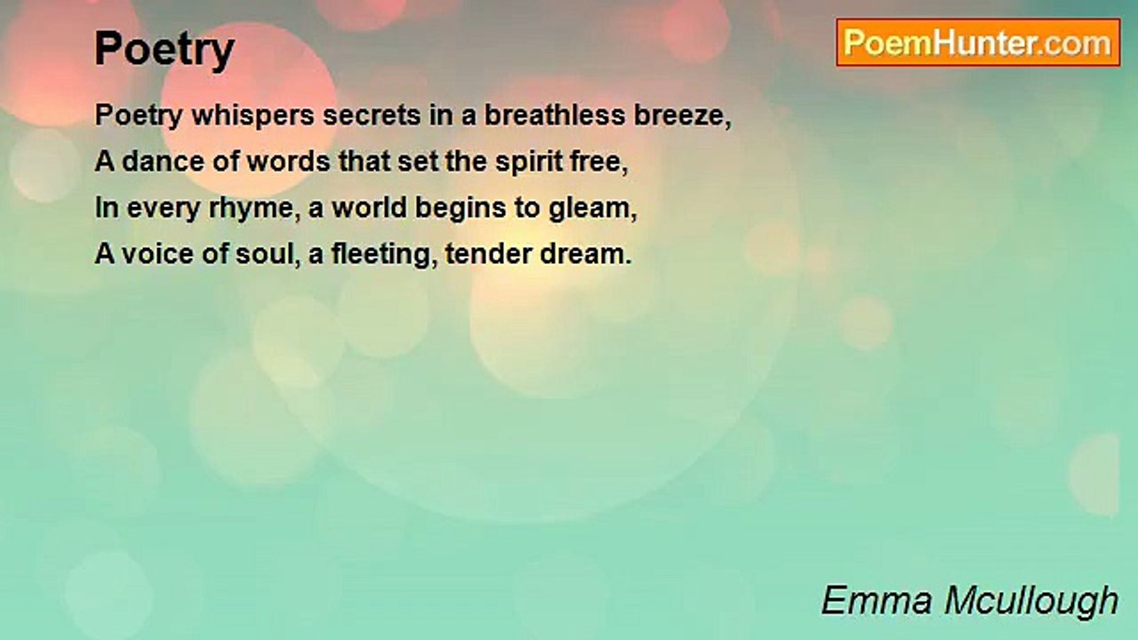 Emma Mcullough - Poetry