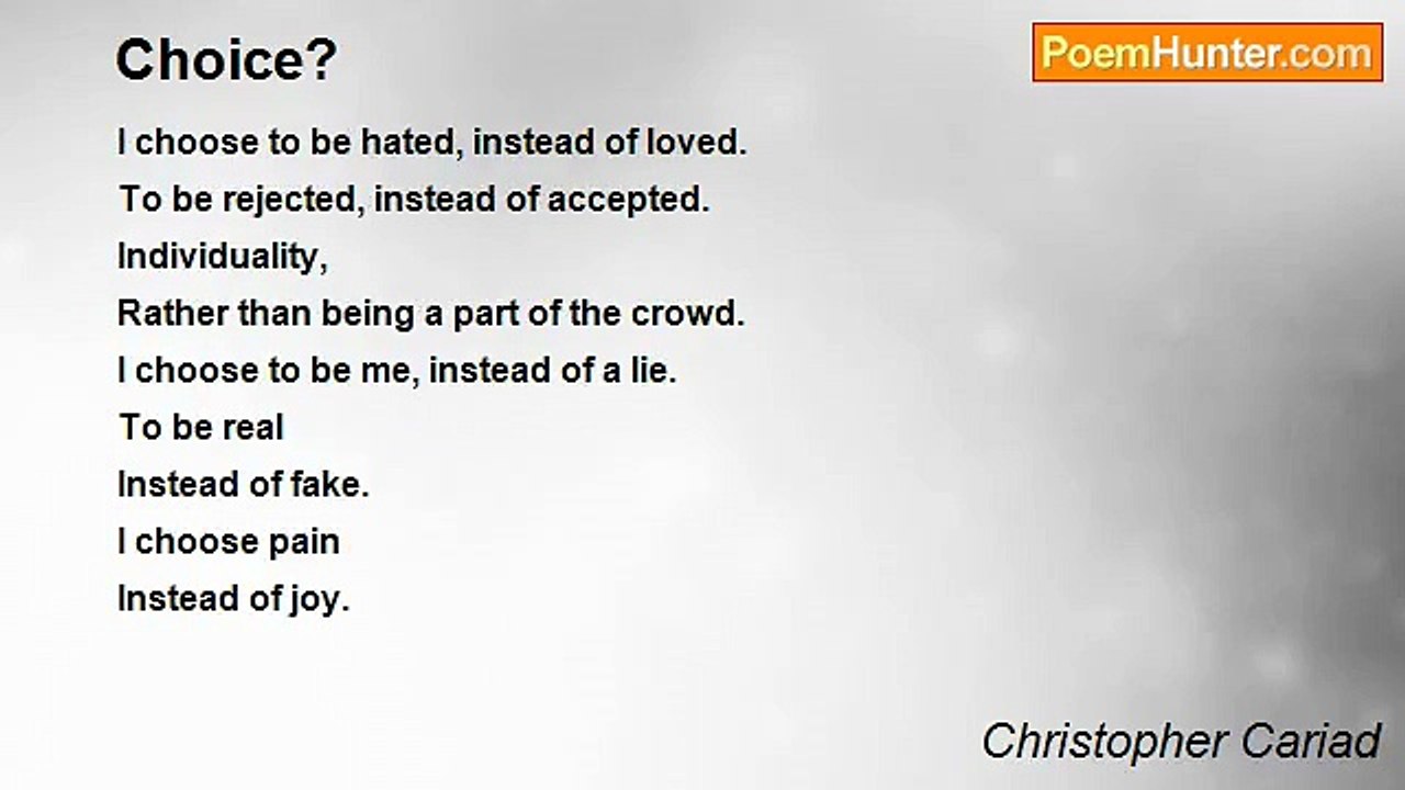 Christopher Cariad - Choice?