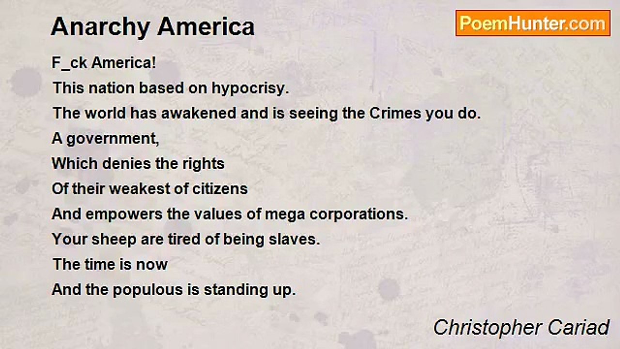 Christopher Cariad - Anarchy America