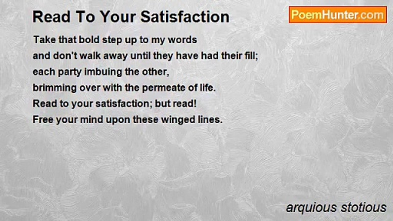 arquious stotious - Read To Your Satisfaction
