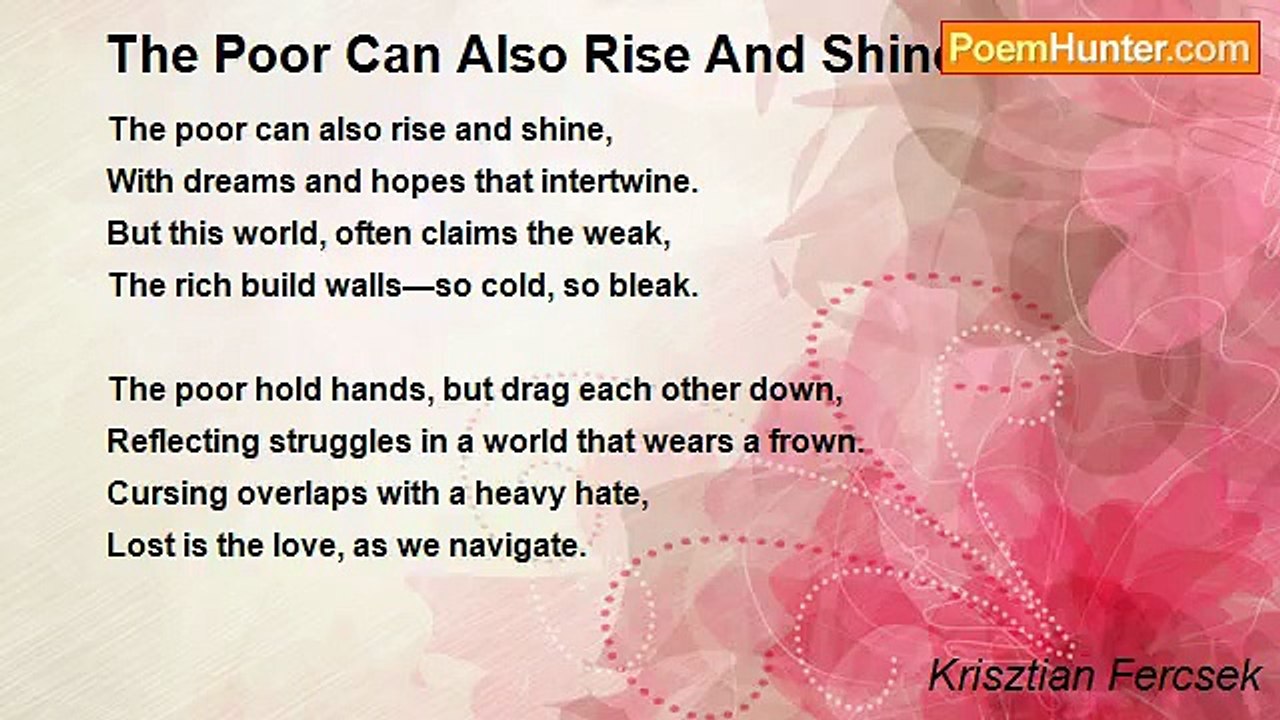 Krisztian Fercsek - The Poor Can Also Rise And Shine