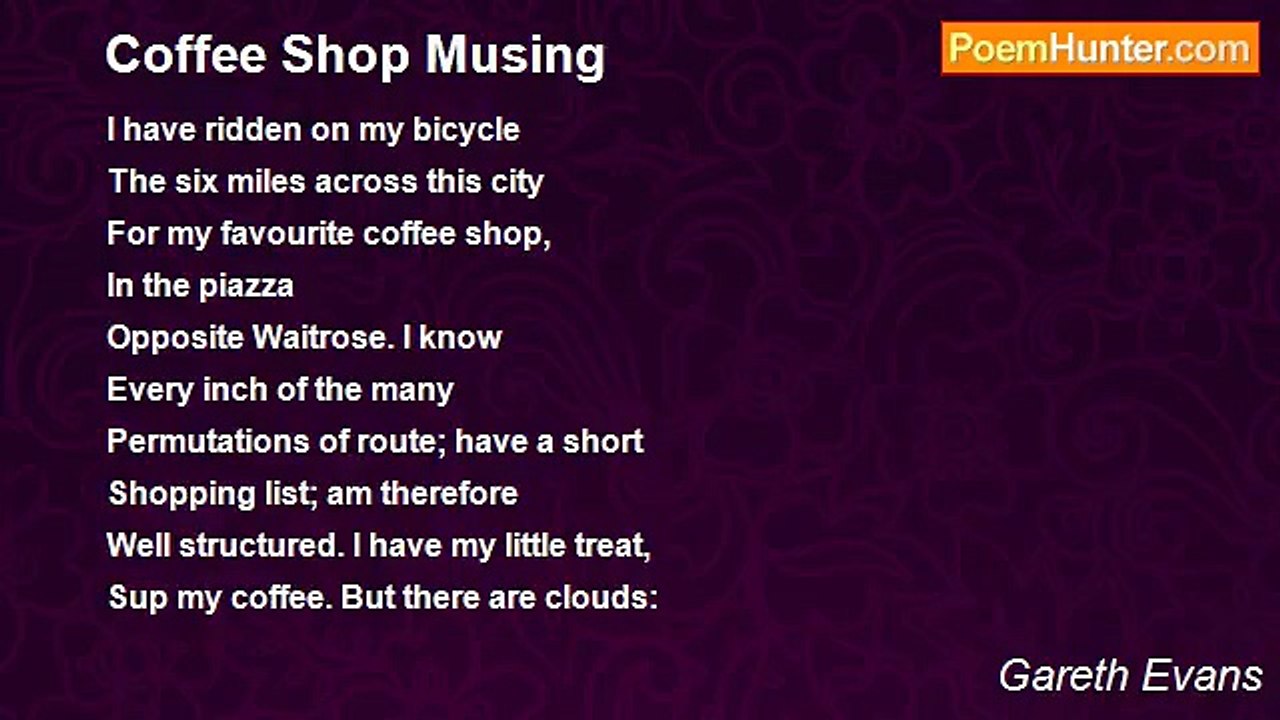 Gareth Evans - Coffee Shop Musing