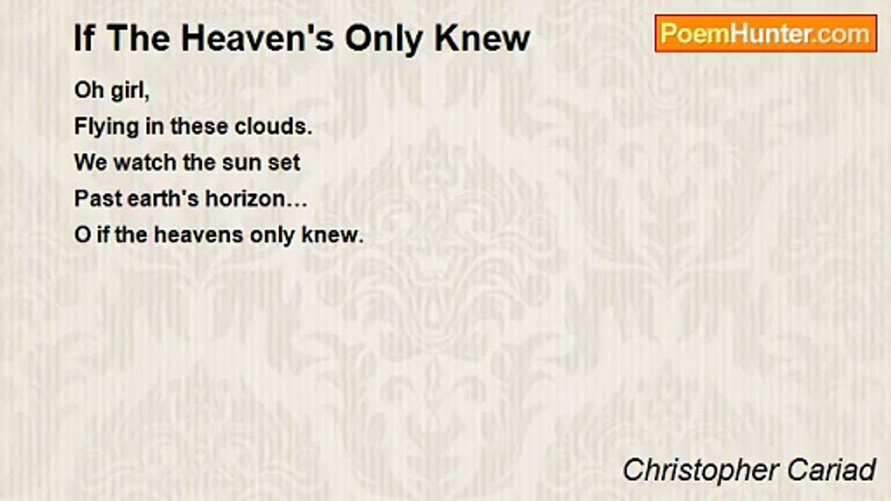 Christopher Cariad - If The Heaven's Only Knew