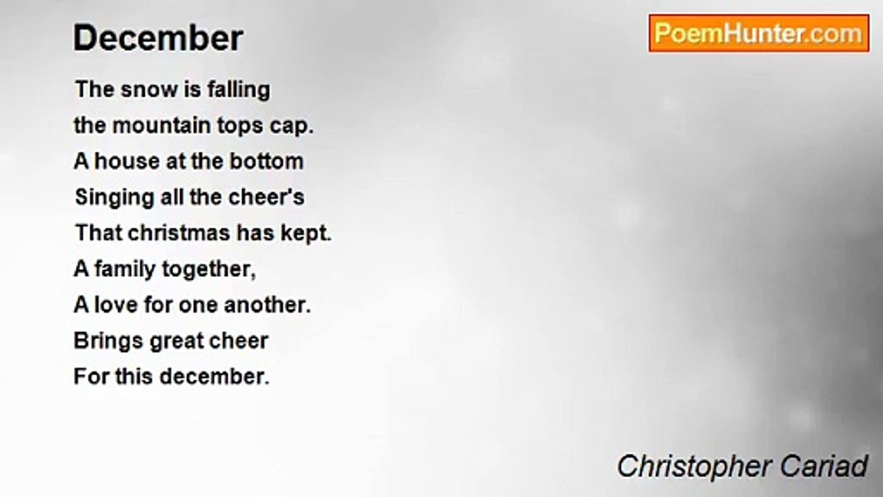 Christopher Cariad - December