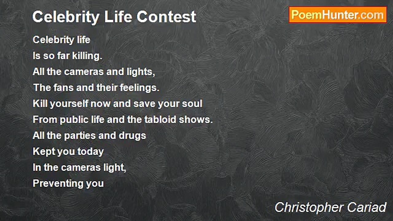 Christopher Cariad - Celebrity Life Contest