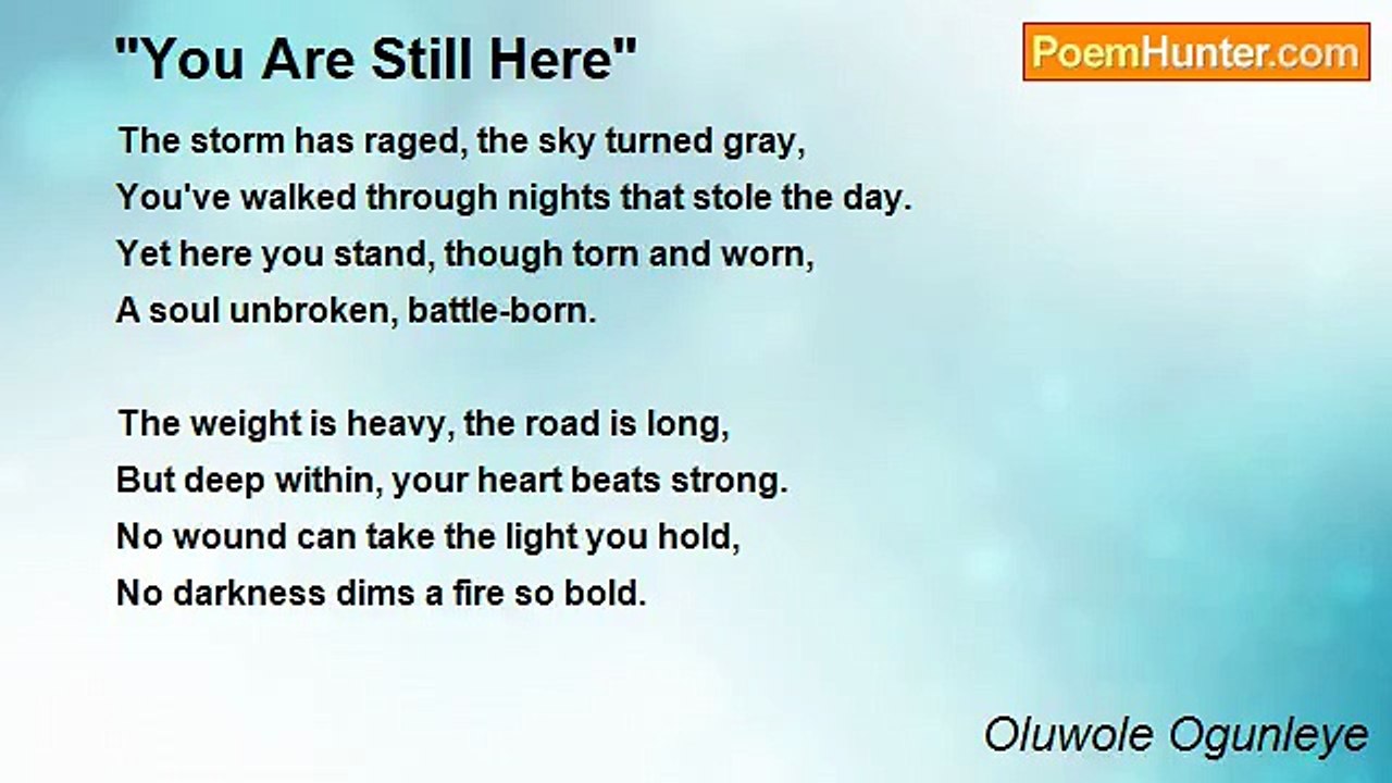 Oluwole Ogunleye - "You Are Still Here"