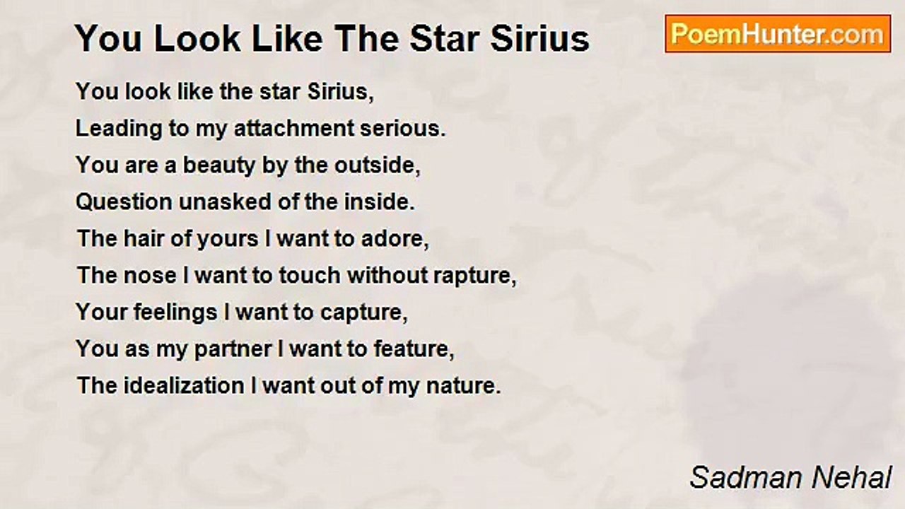 Sadman Nehal - You Look Like The Star Sirius