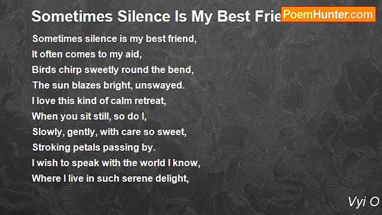 Vyi O - Sometimes Silence Is My Best Friend