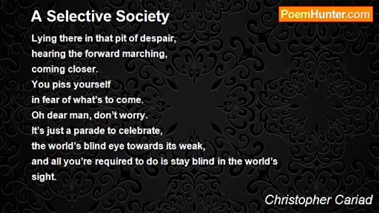 Christopher Cariad - A Selective Society