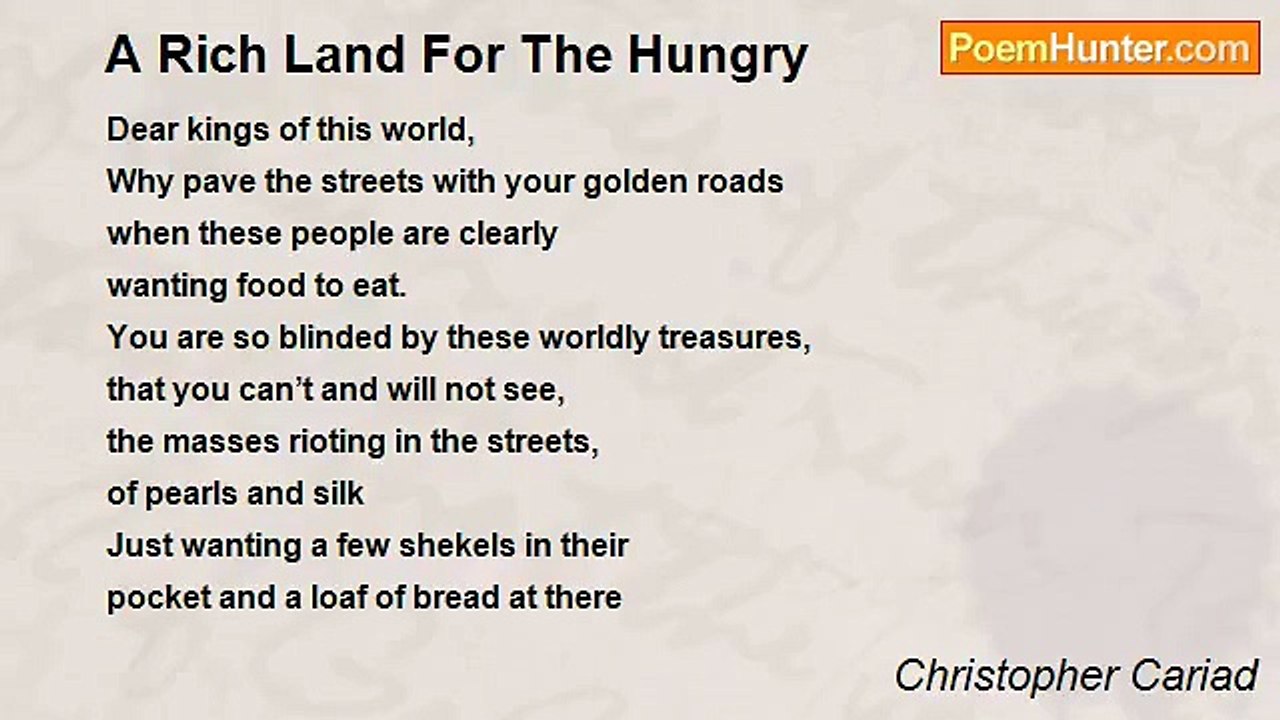Christopher Cariad - A Rich Land For The Hungry
