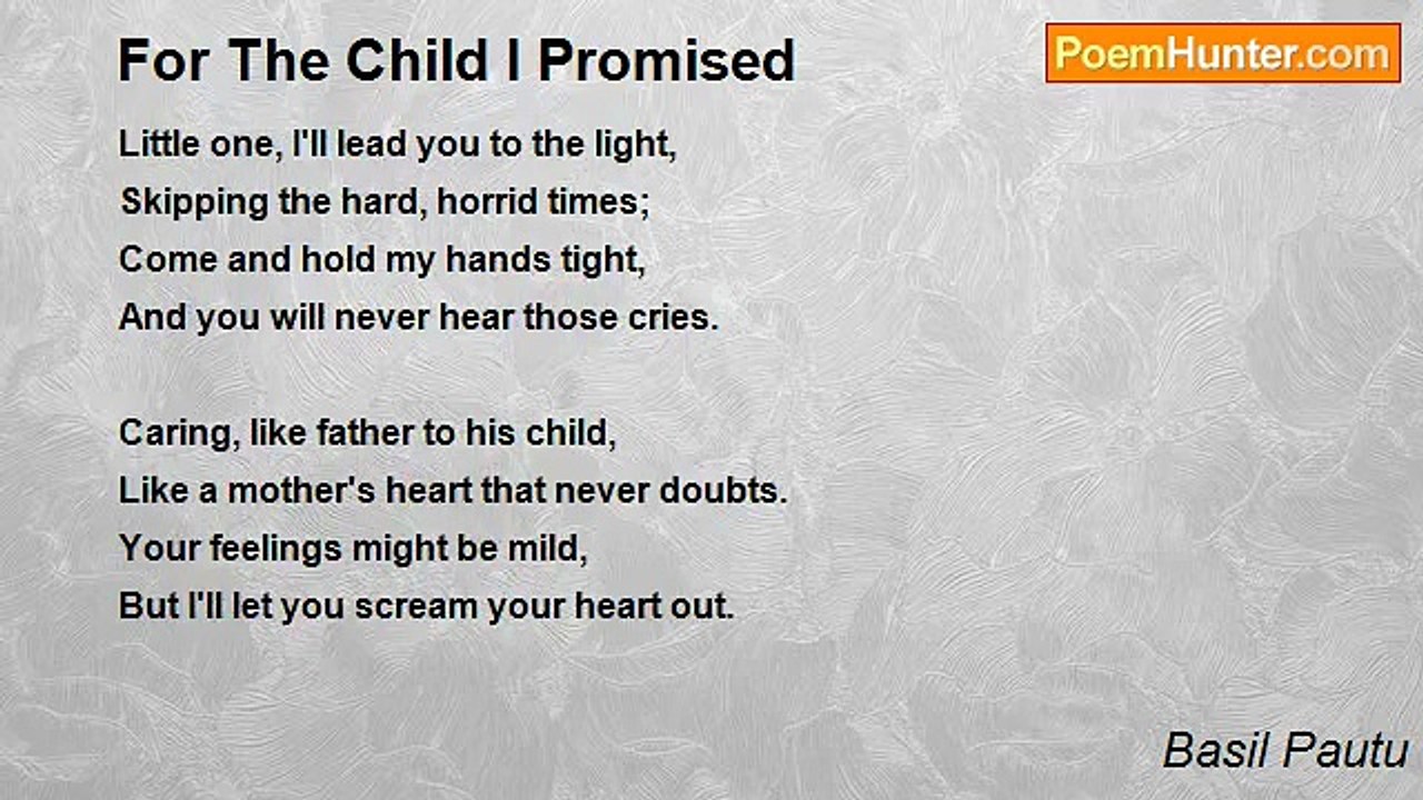 Basil Pautu - For The Child I Promised