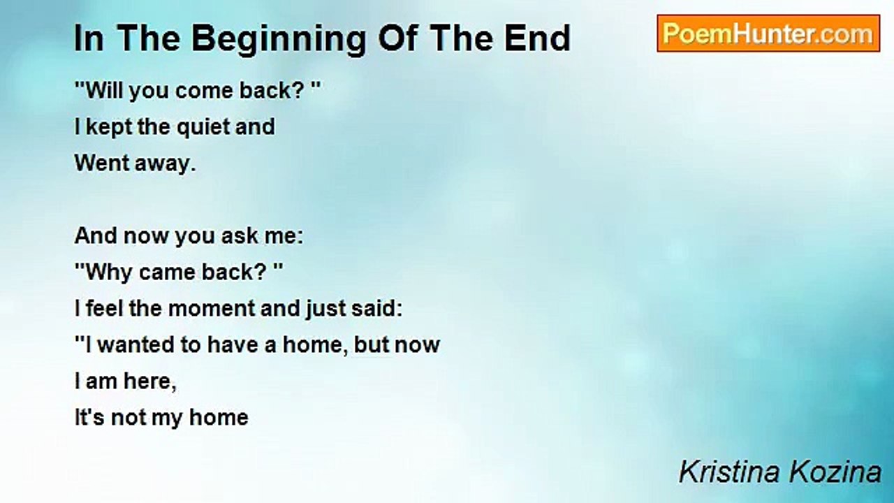 Kristina Kozina - In The Beginning Of The End