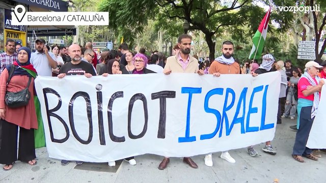 Centenares de personas piden el boicot a Israel en una nueva manifestación en Barcelona