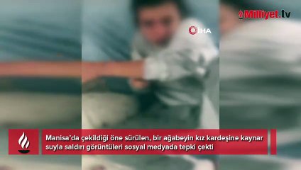 Dehşete düşüren olay! Darbettiği kız kardeşine kaynar su döktü
