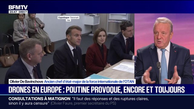 Drones suspects en Europe: pour Olivier De Bavinchove, ancien chef d'état-major de la force internationale de l'Otan, la France n'est pas particulièrement préservée