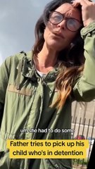 Part1 Father tries to pick up his child who's in detention #emotional #viralvideos #100k #foruyou