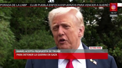 Hamás acepta propuesta de Trump para detener la guerra en Gaza
