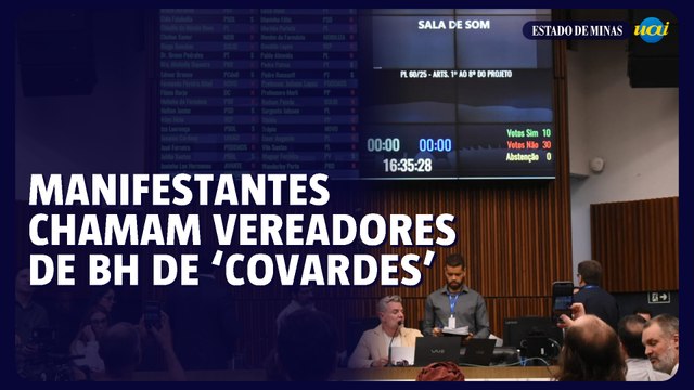 Tarifa Zero: após derrota, manifestantes chamam vereadores de BH de Covardes