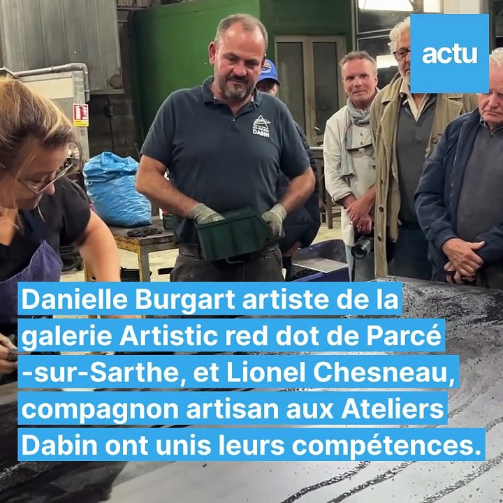 Sablé : une artiste peintre et un artisan pour une performance à quatre mains