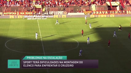 Sport terá dificuldades na montagem do elenco para enfrentar o Cruzeiro