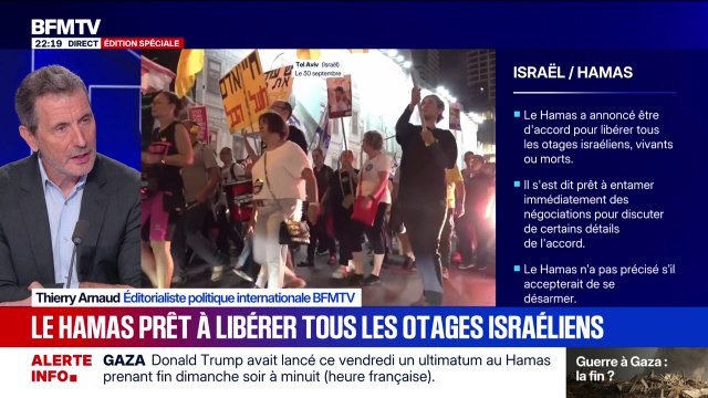Dernière minute : le Hamas prêt à libérer les otages - 03/10
