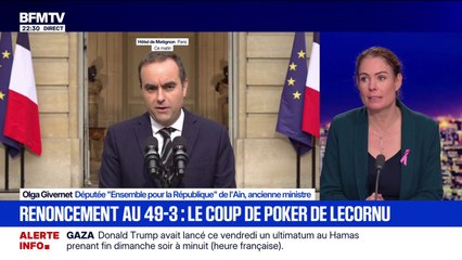 Gouverner sans le 49.3: pour Olga Givernet, députée (Ensemble pour la République), "on est dans la rupture qu'appelait Sébastien Lecornu dans ses vœux"