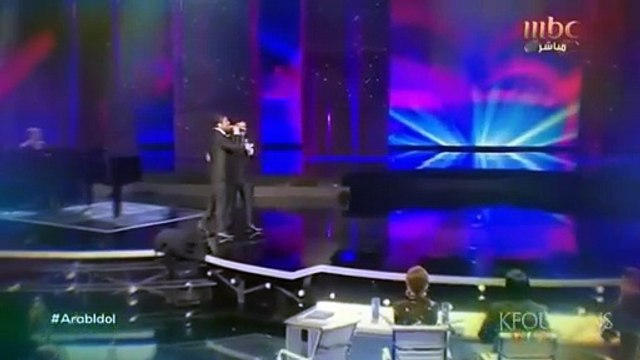 ملحم زين ووائل كفوري يشعلان مسرح آراب أيدول معاً