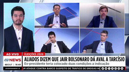 Trindade analisa supostas condições impostas por Bolsonaro para apoiar Tarcísio na Presidência