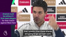 Arteta compares injury crisis to stock market