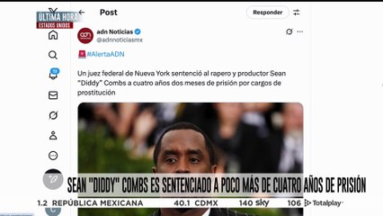 🚨¡Última Hora! Juez federal en Nueva York condena a  Sean "Diddy" a cuatro años por prostitución