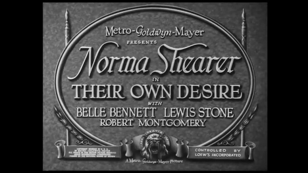 Their Own Desire (MGM, 1929)