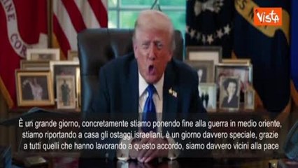 Hamas dice sì al piano di Trump, il Presidente Usa: «È un giorno speciale. Siamo davvero vicini alla pace»