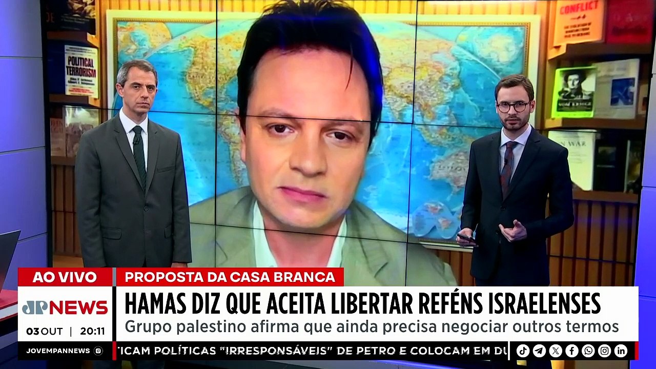 HAMAS LIBERA REFÉNS / MOTTA FALA SOBRE PEC DAS PRERROGATIVAS | JORNAL JOVEM PAN  - 03/10/2025