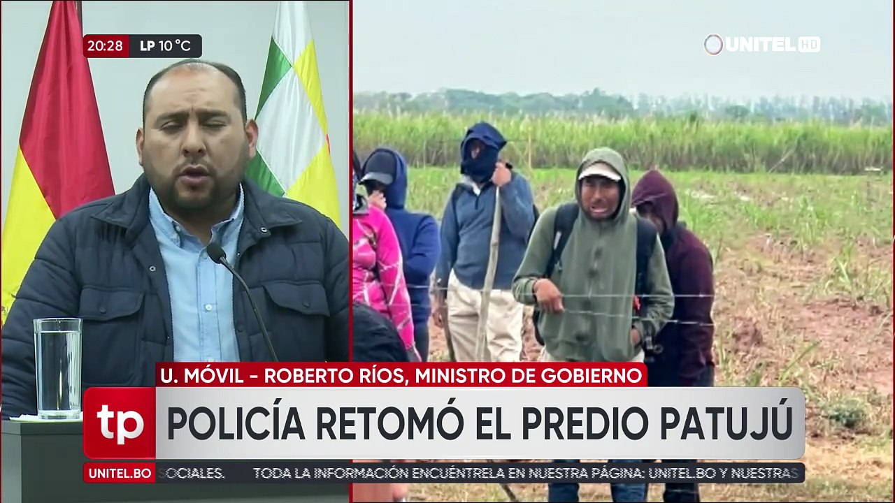 Policía identificó a 10 autores intelectuales del avasallamiento en Montero, según ministro Ríos