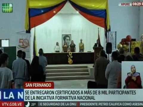 Apure | Entregan certificados a integrantes del diplomado Vida y Obra de El Libertador Simón Bolívar