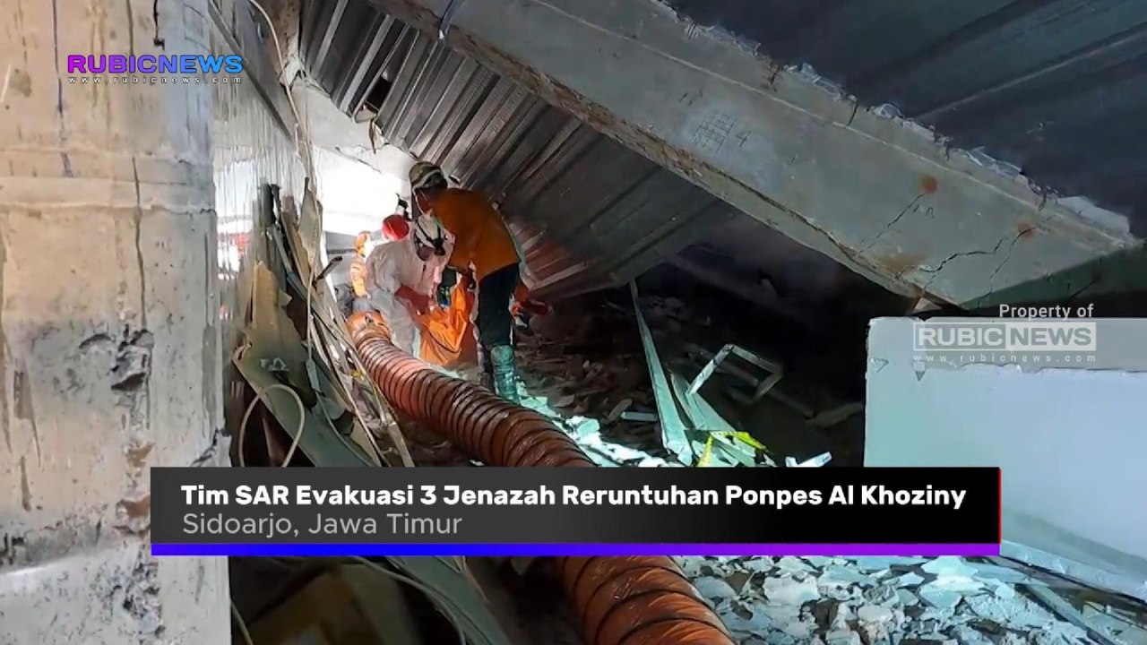 Tim SAR Gabungan Kembali Evakuasi Tiga Jenazah Dari Reruntuhan Ponpes Al Khoziny