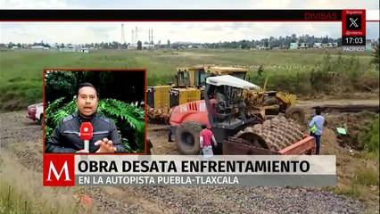 En la autopista Puebla-Tlaxcala, una disputa entre sindicatos desata un enfrentamiento