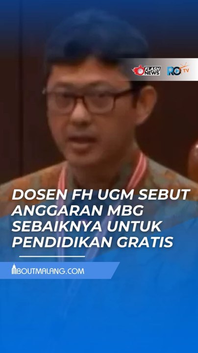 DOSEN FH UGM SOROTI PROGRAM MBG: MENGURAS SUMBER DAYA EKONOMI