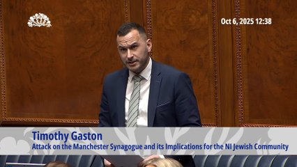 Timothy Gaston clashing with Assembly principal deputy speaker Caral Ni Chuilin at Stormont