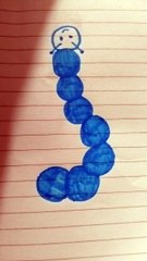 Bruco azzurro disegno