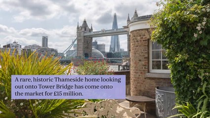 Extremely rare Georgian dockmaster's house by Tower Bridge and built into the dock walls on sale for £15m