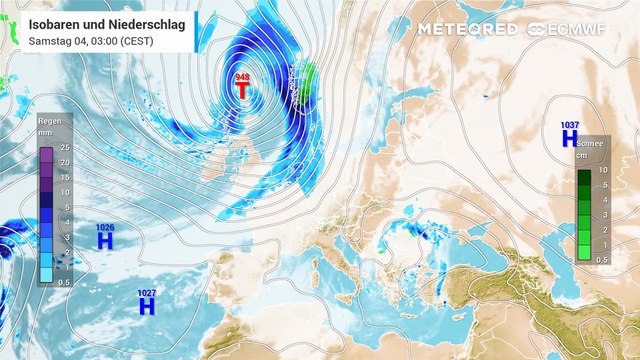 Herbstferien-Wetter: Detlef wütet, Hoch Petralilly hält, Ex-Hurrikan Imelda nah