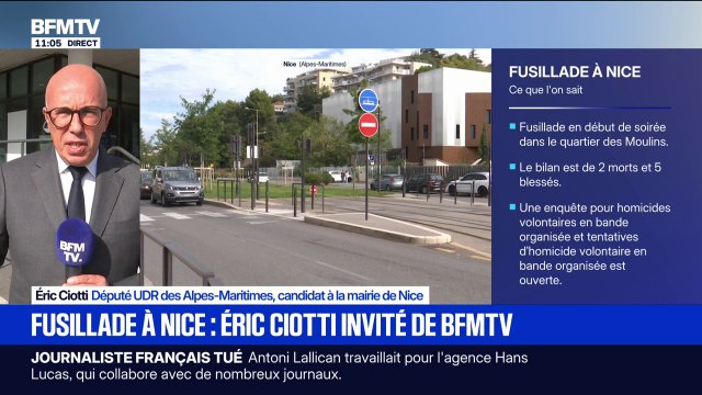 Fusillade à Nice: pour Éric Ciotti, il manque 250 policiers dans le département des Alpes-Maritimes