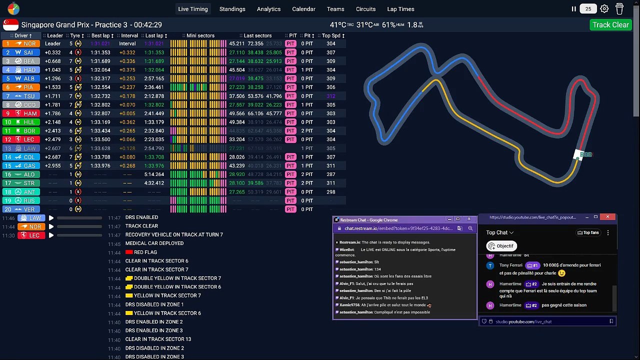 F1 2025 Singapour Grand Prix - Practice 3 - Essais Libres 3 - STREAMING FR HD