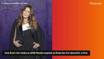 Carla Bruni au déflié Messika : En robe cape moulante, elle retrouve une grande amie face à Ophélie Meunier en robe fendue
