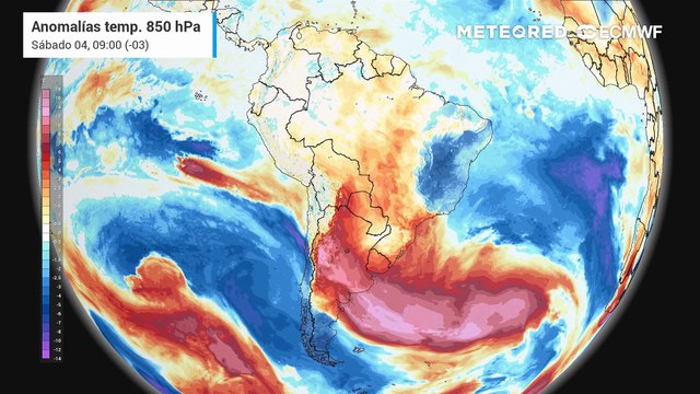 Un frente frío traerá un rotundo cambio de masa de aire en el centro y norte de Argentina luego de dejar fenómenos como zonda, nevadas, lluvias, vientos intensos y tormentas fuertes