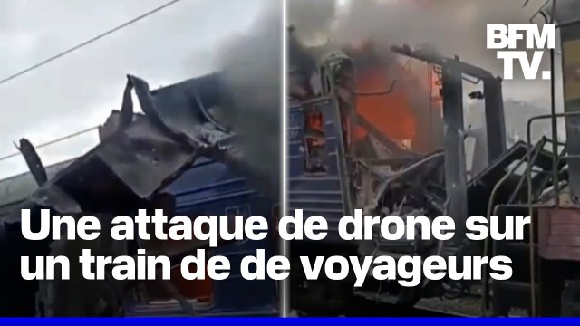 Ukraine : “Une attaque de drone russe” sur un train fait au moins 30 blessés selon Kiev