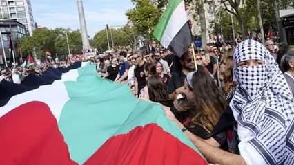 Miles de personas se manifiestan en Barcelona en apoyo a Palestina