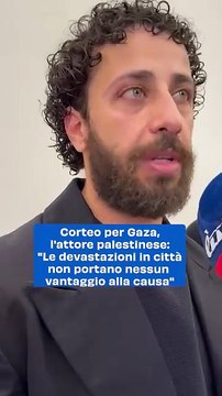 Corteo per Gaza, l'attore palestinese: Le devastazioni in città non portano nessun vantaggio alla causa