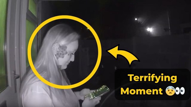 Friend forgets the Ring doorbell exists and runs inside in a scare